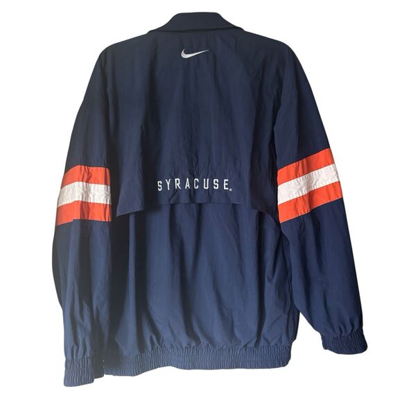 VTG 90s Nike Team Syracuse Orange Nylon Windbreaker Anorak Jacket Medium Y2K - Picture 2 of 16